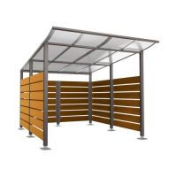 Přístřešek pro kontejnery Modulo – 3,4 m Dub Patky