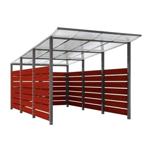 Přístřešek pro kontejnery Modulo – 4,8 m Mahagon
