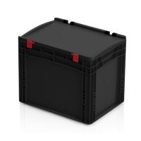 Plastová EURO přepravka s víkem – 400 x 300 x 335 mm (ESD)