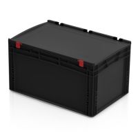 Plastová EURO přepravka s víkem – 600 x 400 x 335 mm (ESD)