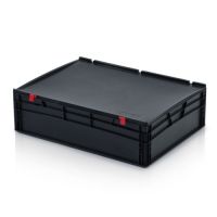 Plastová EURO přepravka s víkem – 800 x 600 x 235 mm (ESD)
