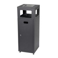 Hranatý odpadkový koš 90 l s popelníkem