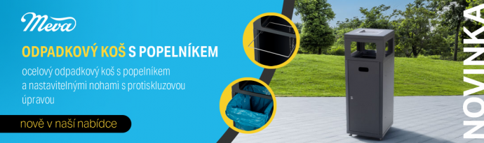 Hranatý odpadkový koš 50 l s popelníkem