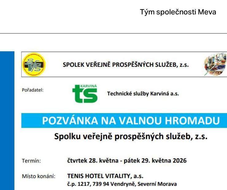 Pozvánka na valnou hromadu SVPS